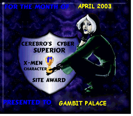 Cerebro's Cyber Superior X-Men Character Site Award
